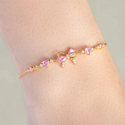 Instagram Style Cute and Sweet Bracelet Love Zircon Butterfly Festival Bracelet Women'S Valentine'S Day Gift Jewelry